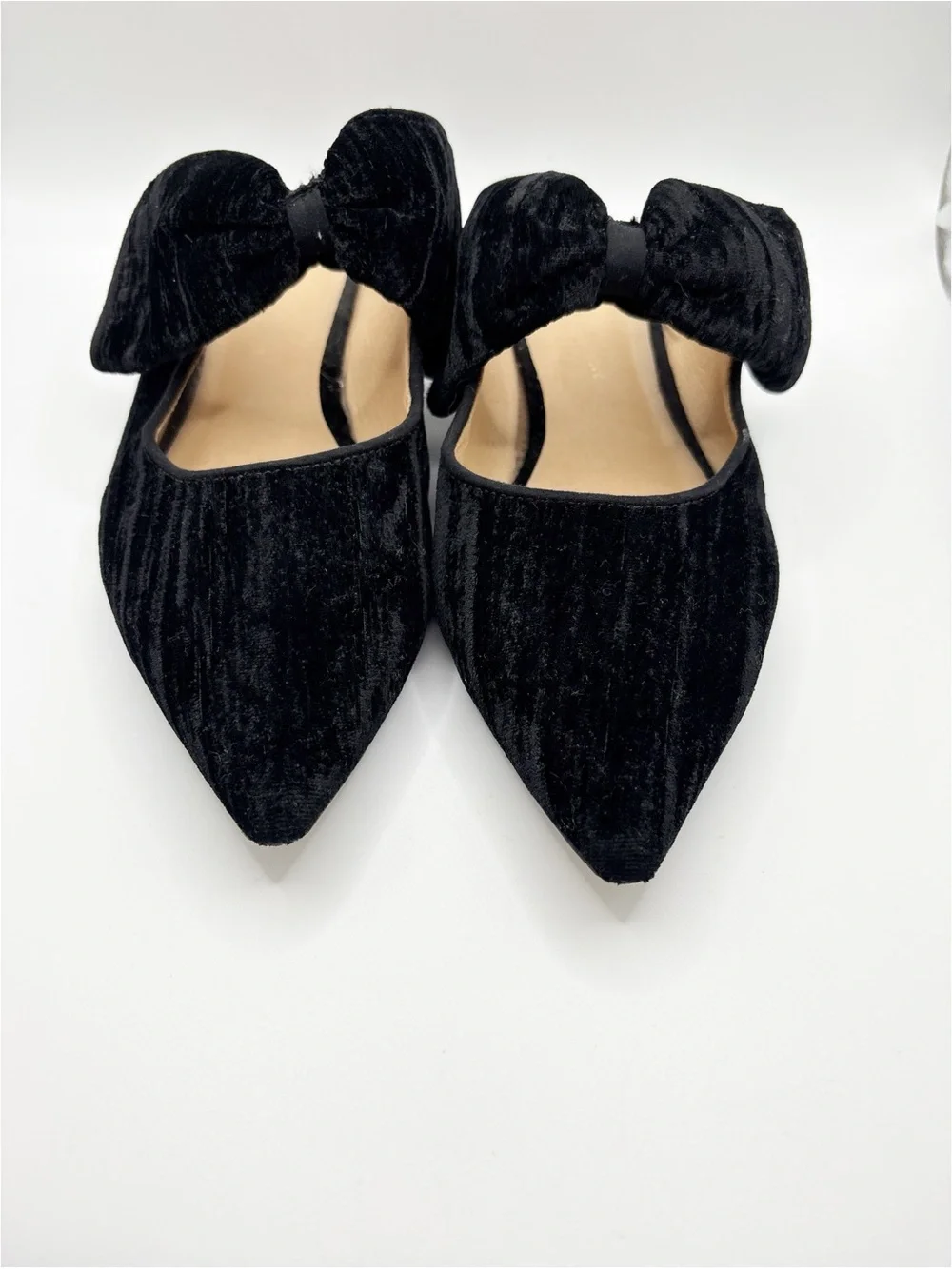 Anthropologie Livia Bow Flats Black Velvet